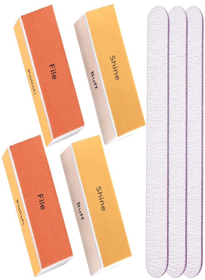 Furtherpretty Nail Buffer and Shine Kit, 4 Sided Nail Buffer Block Nail Files for Natural Nails Buffing Sanding Polishing Fingernail Smoother Block 100/120/240/600/3000 Grit Nail Filer Manicure Tools - Image 1